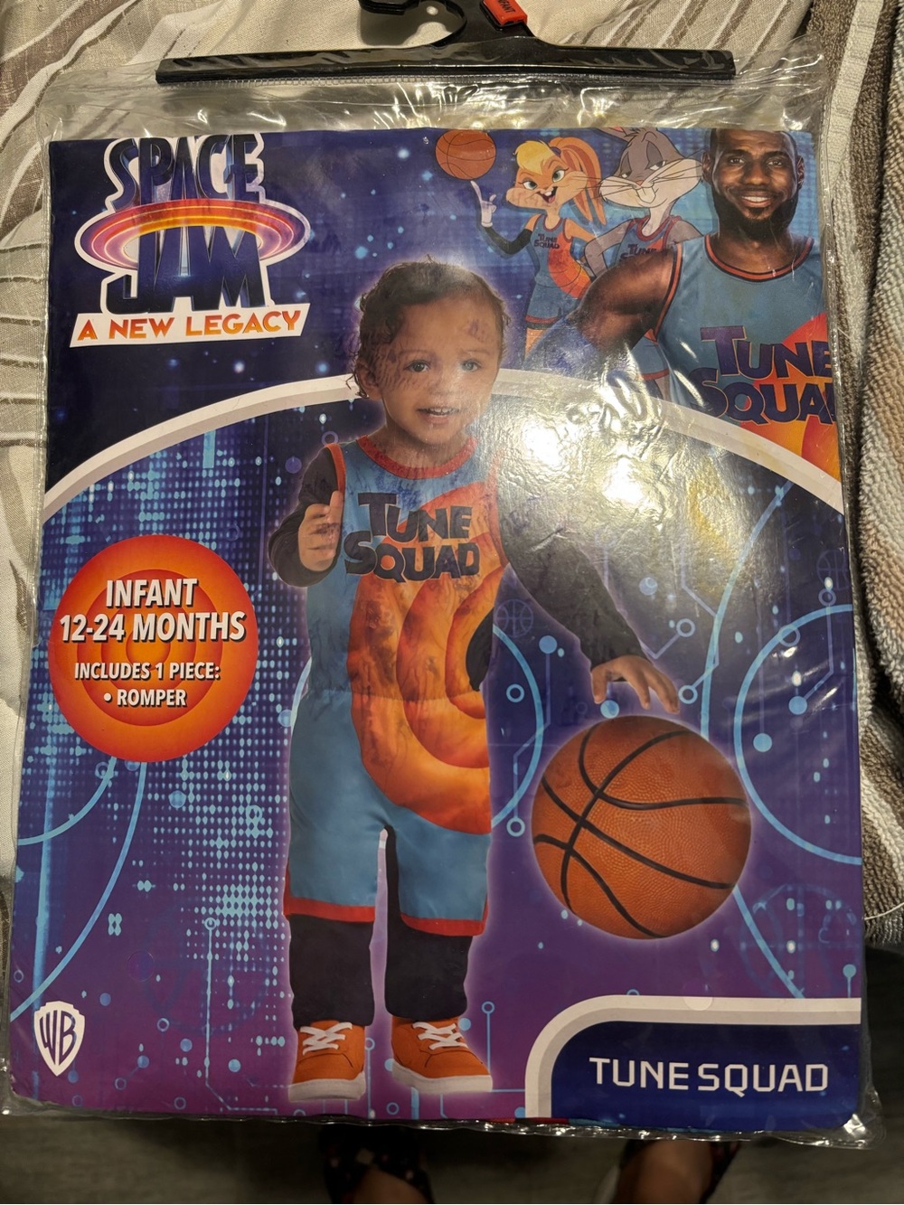 l*space Tune Squad Infant Romper in Blue & Orange